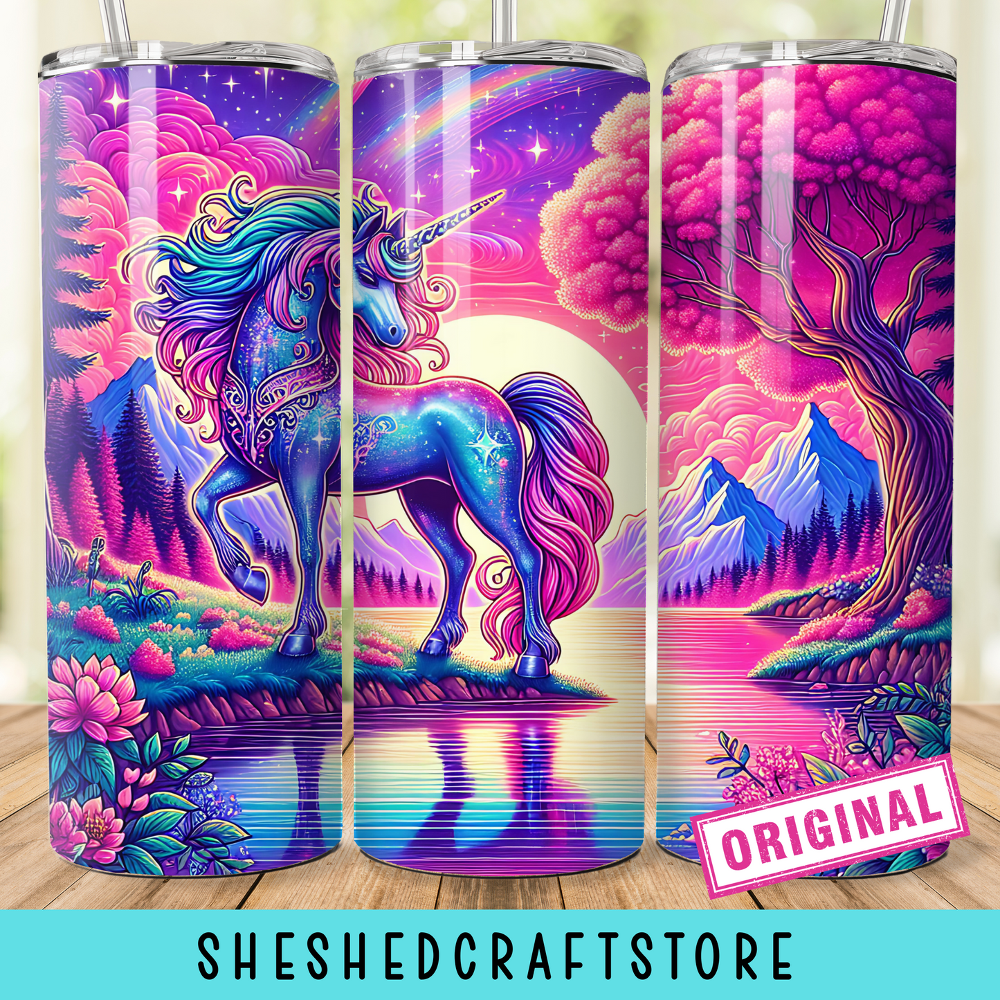 Rainbow Unicorn Tumbler Wrap