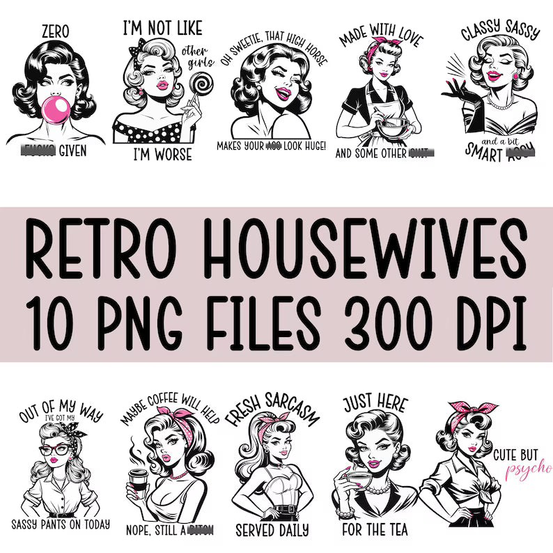 Retro Sassy Png Bundle