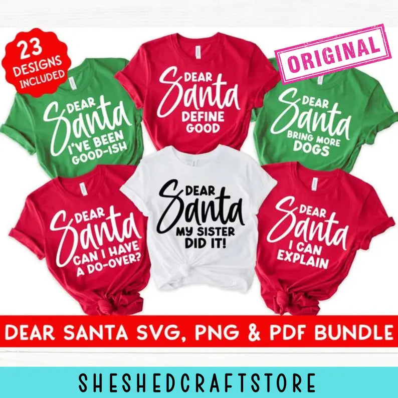 Dear Santa SVG PNG Bundle