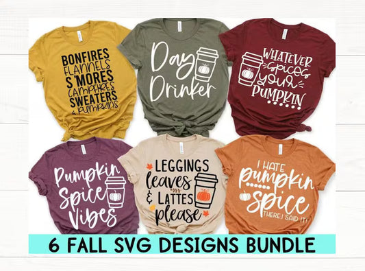 6 Fall Quote Svg Bundle