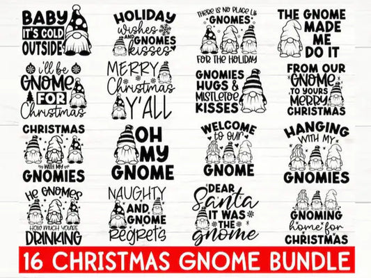 Christmas Gnome Svg Bundle