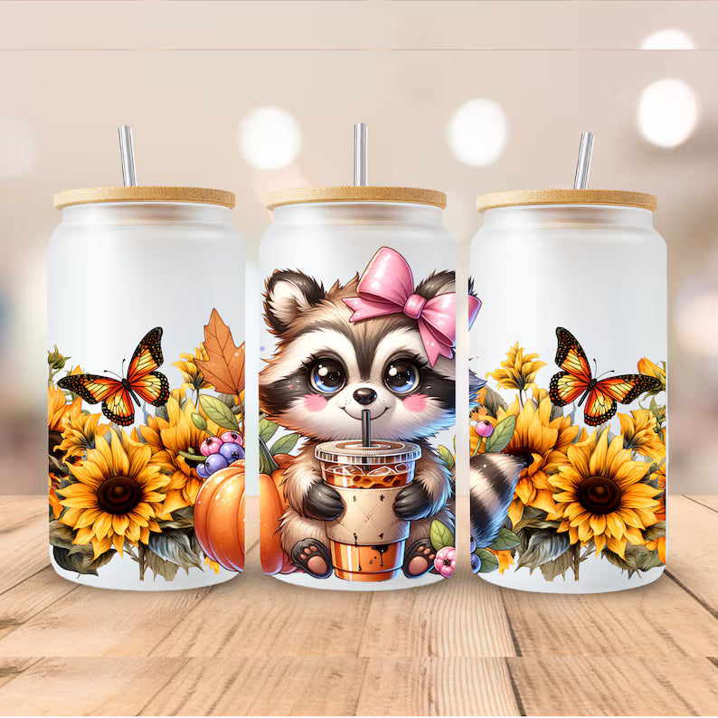 Baby Racoon Libbey Glass Wrap