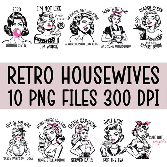 Retro Sassy Png Bundle