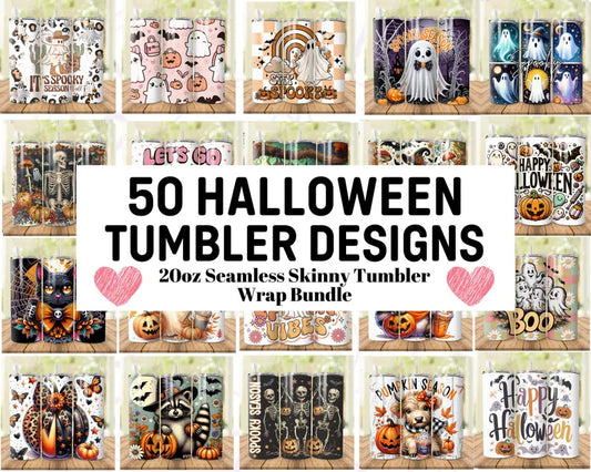 50 Pack Halloween 20oz Tumbler Wraps