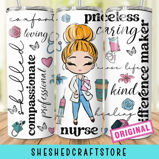 Blonde Nurse Tumbler Wrap