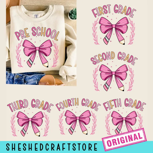 Coquette Pencil Back To School Png Bundle