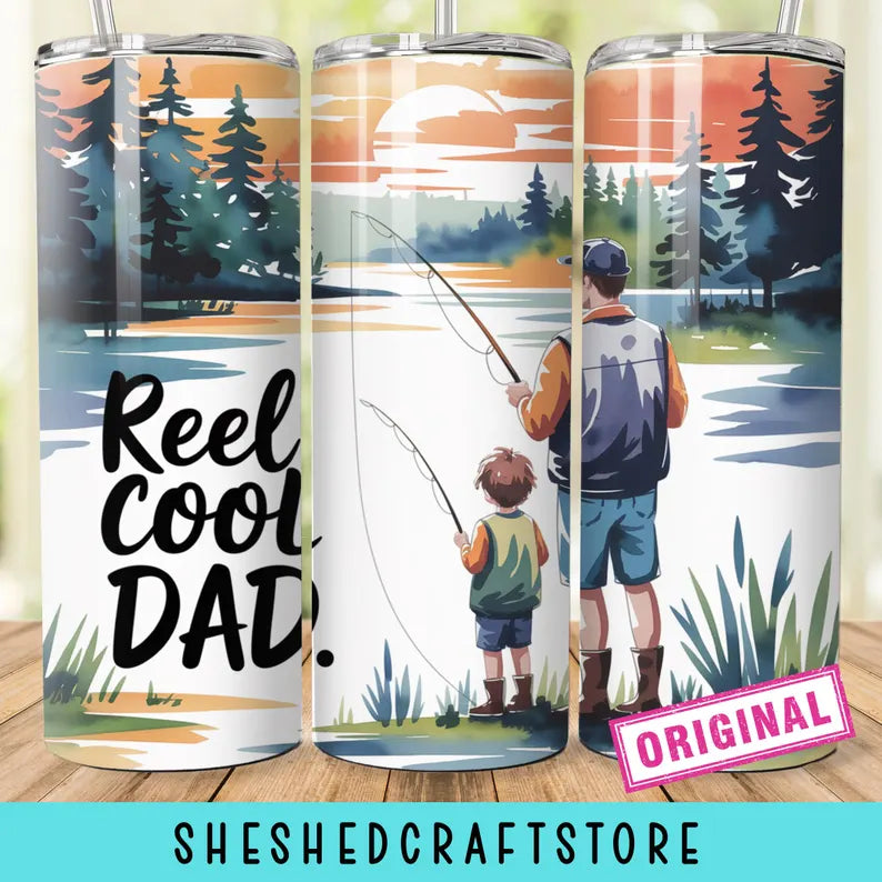 Reel Cool Dad Tumbler Wrap