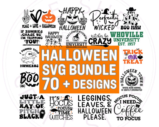 70 Pack Halloween SVG Bundle
